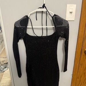 Windsor Black Sequin Mini Dress